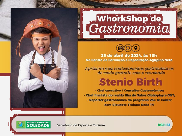 Vem aí, WhorkShop de Gastronomia!